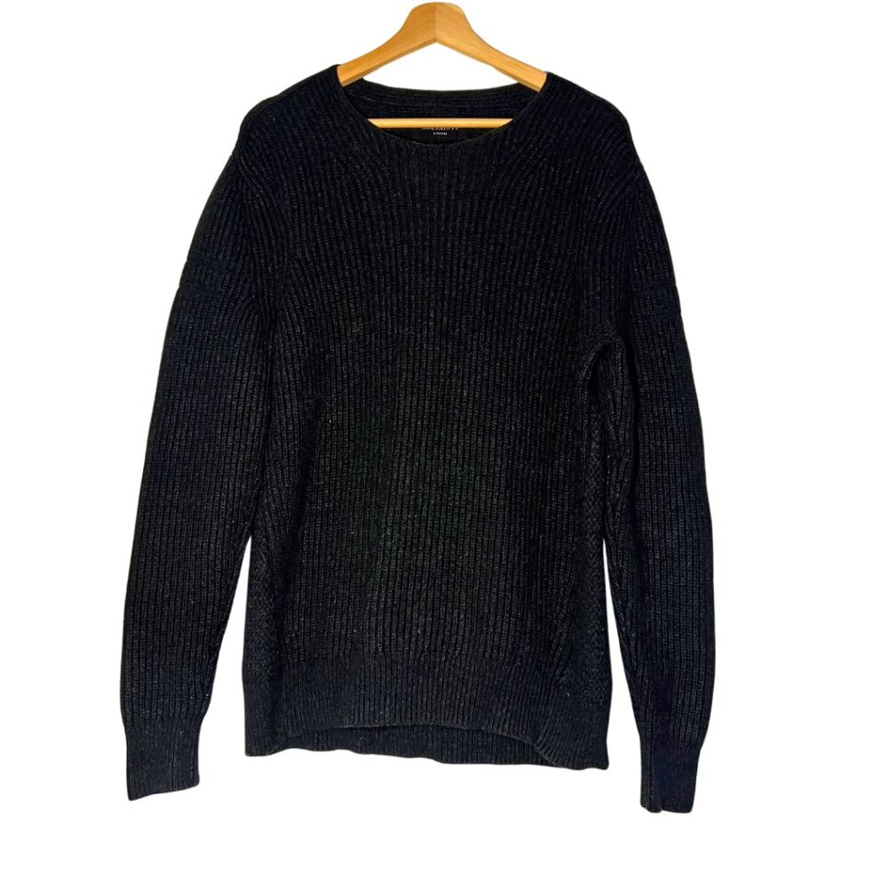 ALLSAINTS Mens Wool Sweater Lymore Crew Dark Gray Size XS